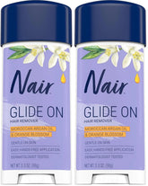 Nair Glide On Hair Removal Cream, Arm, Leg, and Bikini Hair Remover, Depilatory Cream, 3.3 Oz Stick (Pack of 2)