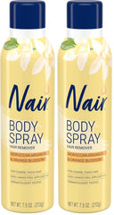Nair Hair Remover Body Spray, Arm, Leg and Bikini Hair Removal Spray, 7.5 Oz Can (Pack of 2)