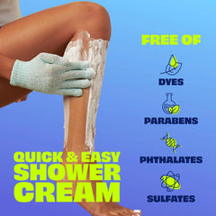 Nair Shower Cream, Quick and Easy Hair Removal Cream with Moroccan Argan Oil and Orange Blossom for Body, 12 Oz