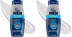 Nair Men Hair Remover Body Cream, Quick and Easy Body Hair Removal Cream for Men, Aloe and Lanolin, Dermatologist Tested, 12 Oz, (Pack of 2)
